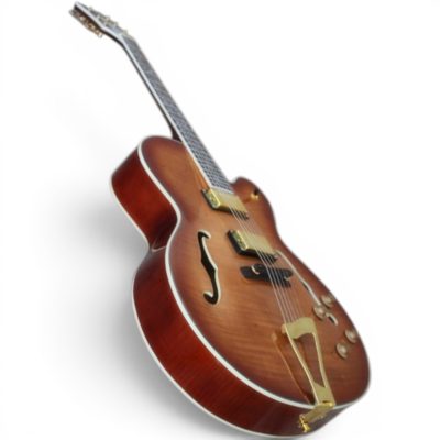 Custom Crown L5 Fhole Wes Archtop Body Flowerpot Vine Fretboard Inlay Natural Blonde Jazz Guitar
