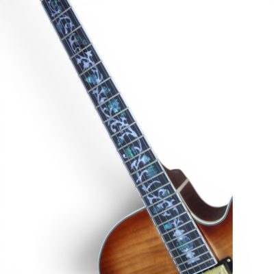 Custom Crown L5 Fhole Wes Archtop Body Flowerpot Vine Fretboard Inlay Natural Blonde Jazz Guitar - Image 4