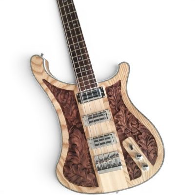 Custom Nova Lemmy Kilmister 4004 Natural Hand Carved Oak Leaf 4 String Bass