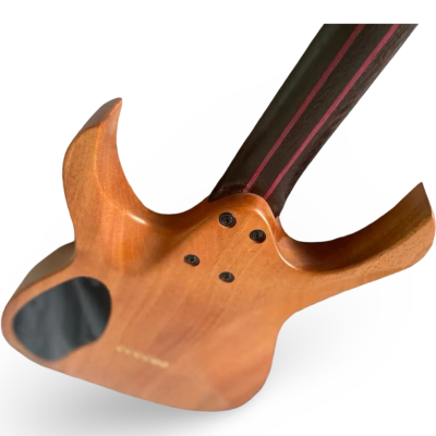 Custom Onyx Duvell Poplar Burl Top Elite Translucent Dirty Red Satin 6 String Electric Guitar - Image 7