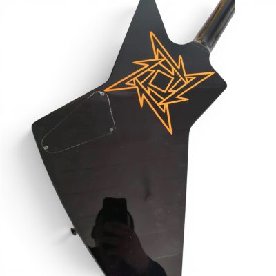 Custom Obsidian Hetfield MX250 Explorer Elk Skull Black Electric Guitar - Image 5