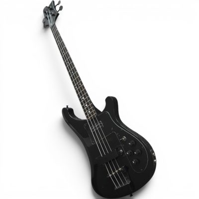 Custom Nova 4003 Jetglo 4 String Bass Black Pickguard Noir Ebony Fretboard