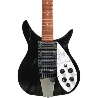 Custom Nova Jetglo Black 325 Lennon 6 String Electric Guitar