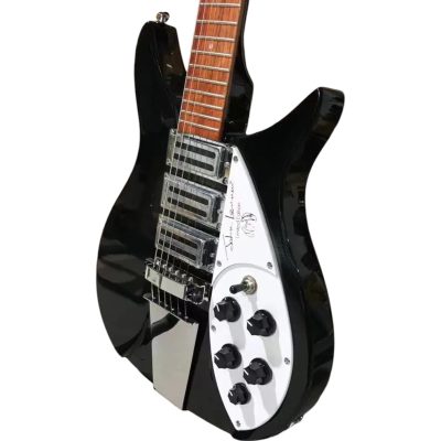 Custom Nova Jetglo Black 325 Lennon 6 String Electric Guitar - Image 4