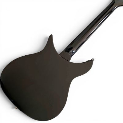 Custom Nova 325 Jetglo Black Lennon Guitar 21 Inch Scale Length Trapeze Tailpiece - Image 7