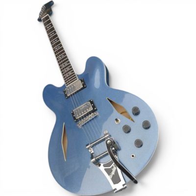 Custom Crown DG335 Dave Grohl Pelham Blue Diamond Bigsby Tremolo Guitar - Image 2