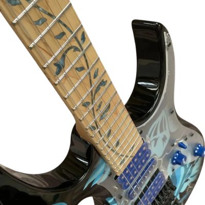 Custom Axis JEM77 Blue Floral Pattern Electric Guitar
