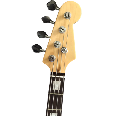 Custom Regent Plexiglass Lucite Acrylic Blue LED Glow Rosewood Fretboard Precision Blue LED Glow 4 String Bass - Image 3