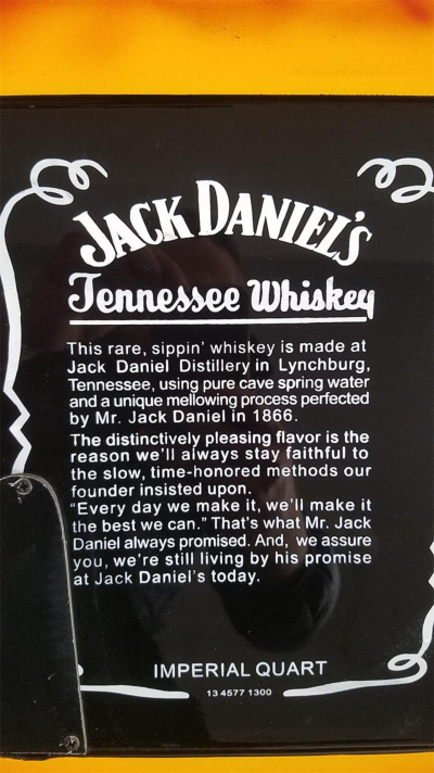 Custom Forge Jack Daniels Bottle Orange Black Finish 4 String Headless Bass - Image 10