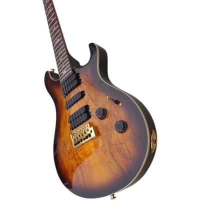 Custom Monarch Mark Black Gold Burst Finish Electric Guitar Mini Toggle Switches - Image 4