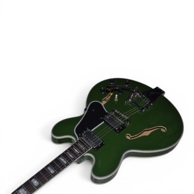 Custom Crown Memphis Olive Drab Green ES355 Bigsby Vibrato Tailpiece Fhole Guitar - Image 4
