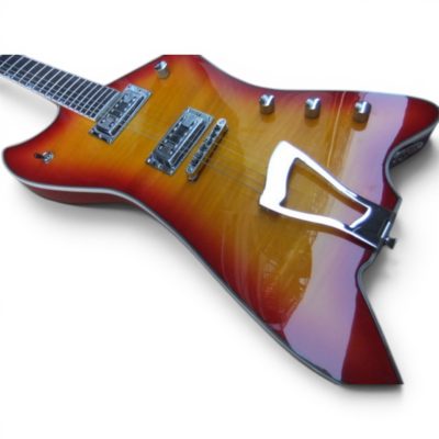 Custom Sovereign Jupiter Thunderbird Billy Bo Firebird Classic Sunburst Flamed Maple Top Electric Guitar - Image 3