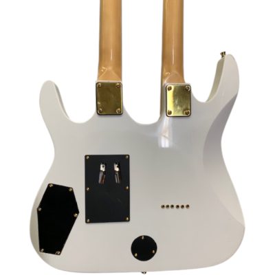 Custom Cinder Richie Sambora Double Neck Jersey Star 6 and 6 String Alpine White Electric Guitar - Image 8