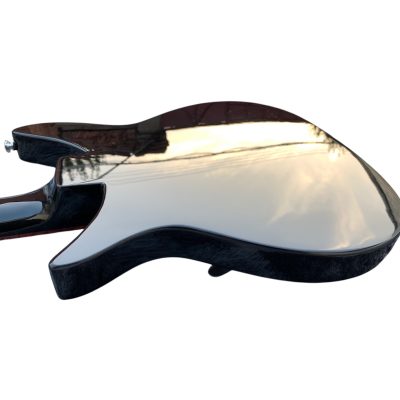 Custom Nova Black Jetglo 325C64 21 Inch Scale Length 6 String Padauk Wood Fretboard Guitar - Image 2