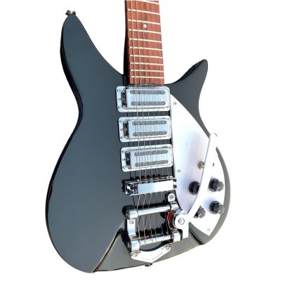 Custom Nova Black Jetglo 325C64 21 Inch Scale Length 6 String Padauk Wood Fretboard Guitar - Image 6