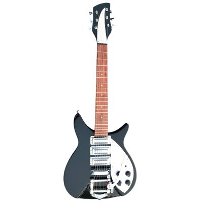 Custom Nova Black Jetglo 325C64 21 Inch Scale Length 6 String Padauk Wood Fretboard Guitar