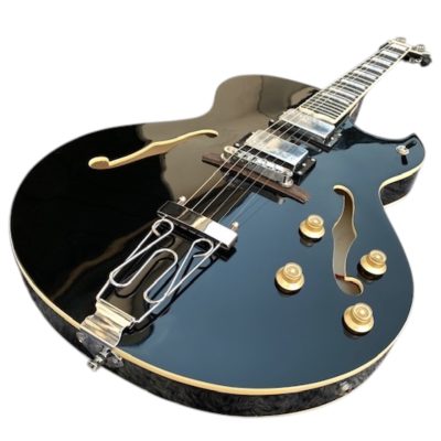 Custom Crown Byrdland Classic Black Fhole Florentine Cutaway Guitar