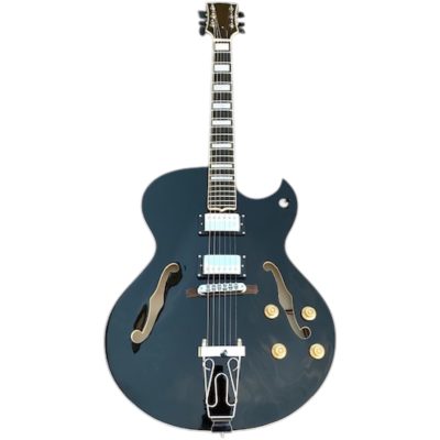 Custom Crown Byrdland Classic Black Fhole Florentine Cutaway Guitar - Image 7
