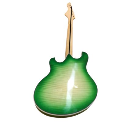 Custom Vesper Trey Fhole Languedoc Eriza Verde Green Burst Bracing Inside Electric Guitar - Image 3