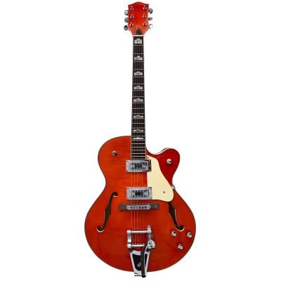 Custom Sovereign G5420T2 Brian Setzer Orange Stain Fhole Guitar - Image 2