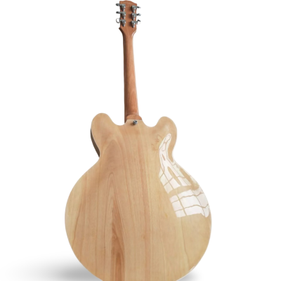 Custom Crown ES333 Tom DeLonge Natural Black Racing Stripes Fhole Semi Hollow Jazz Guitar - Image 2