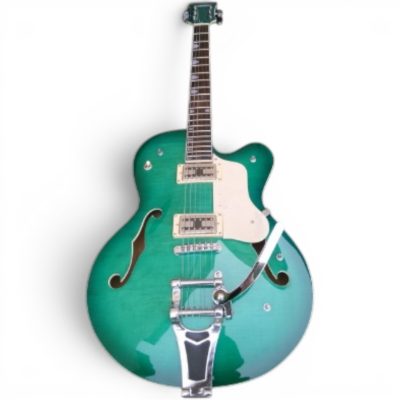 Custom Sovereign Setzer Two Tone Anniversary Green Electromatic Hollow Body Single Cut Bigsby G5420T Guitar - Image 2