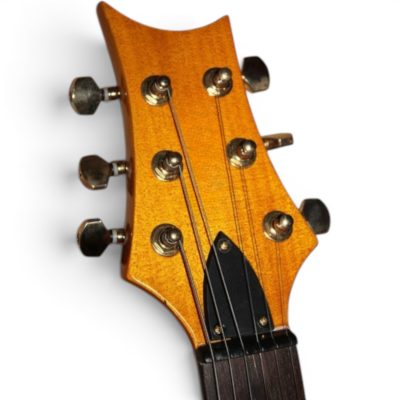 Custom Monarch Santana Yellow Amber Flamed Maple Top Double Cutaway Guitar Fhole - Image 5