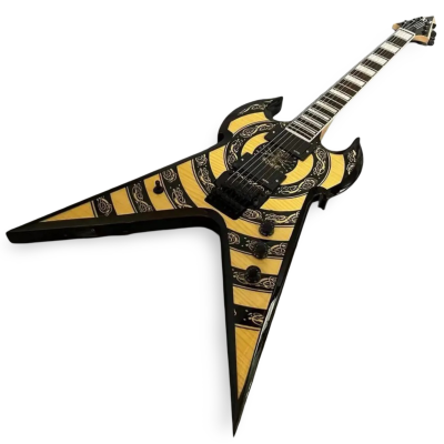 Custom Titan Norse Dragon Bullseye Wylde Floyd Rose Tremolo Electric Guitar - Image 2