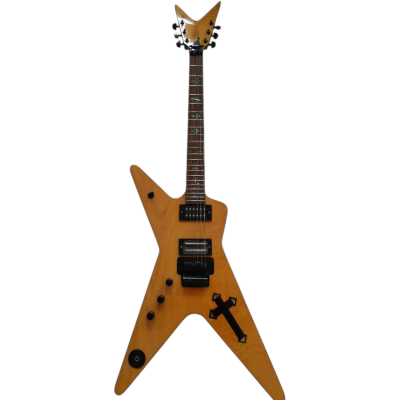 Custom Tempest Natural Dimebag Southern Cross ML Flying V Split Headstock Guitar - Image 2