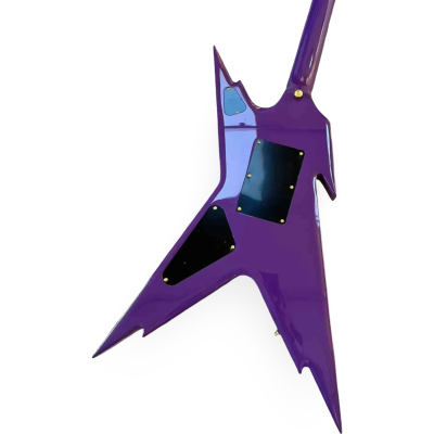 Custom Tempest Trans Royal Purple Burst Dimebag Razorback Flying V Floyd Rose Tremolo Blacktooth Guitar ML - Image 7