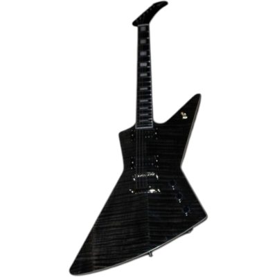 Custom Crown Korina Explorer Hetfield Gray Black Burst Flamed Maple Top Electric Guitar - Image 2