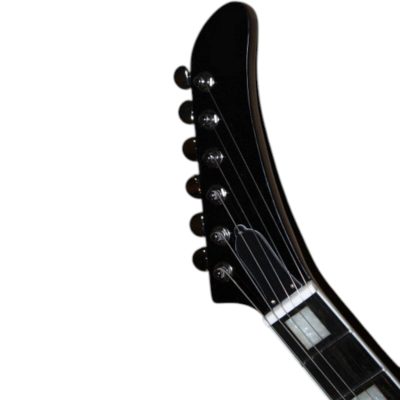 Custom Crown Korina Explorer Hetfield Gray Black Burst Flamed Maple Top Electric Guitar - Image 5