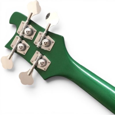 Custom Nova 4003 Green 4 String Bass White Pickguard - Image 5