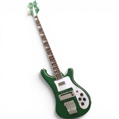 Custom Nova 4003 Green 4 String Bass White Pickguard - Image 7