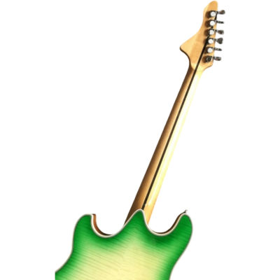 Custom Vesper Trey Fhole Languedoc Eriza Verde Green Burst Bracing Inside Electric Guitar - Image 6