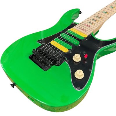 Custom Axis Vai Green Jem Floyd Rose Tremolo 7 String Electric Guitar - Image 4