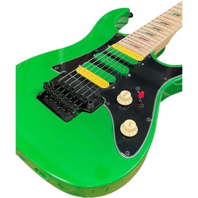 Custom Axis Vai Green Jem Floyd Rose Tremolo 7 String Electric Guitar - Image 2