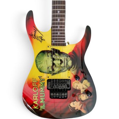 Custom Obsidian Karloff Mahogany Wood Body Mummy Kirk Hammett Electric Guitar - Image 2