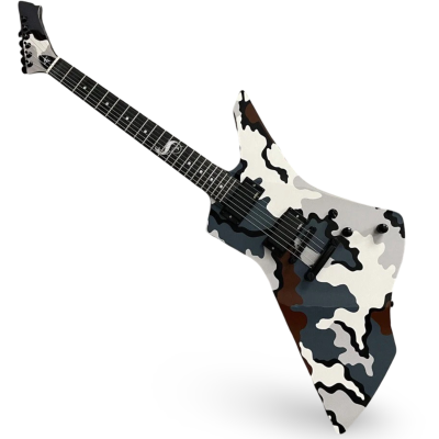 Custom Obsidian Hetfield Snakebyte Kuiu Camo Finish Electric Guitar - Image 3