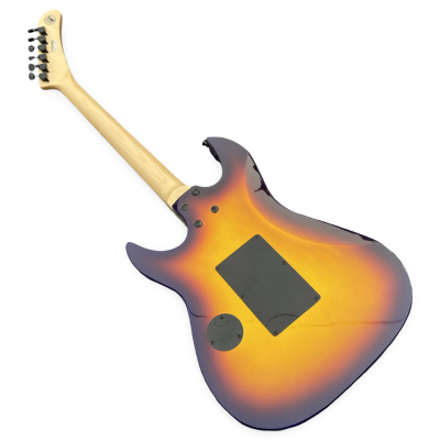 Custom Obsidian George Lynch Sunburst Tiger Graphics 6 String Electric Guitar - Image 3