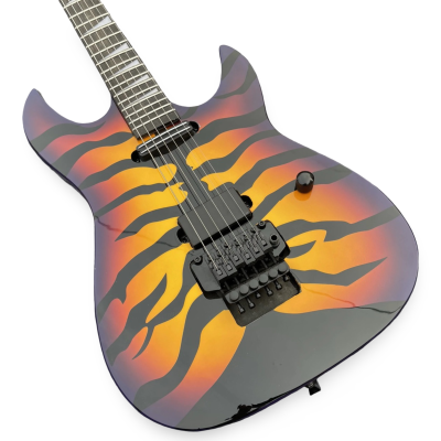 Custom Obsidian George Lynch Sunburst Tiger Graphics 6 String Electric Guitar