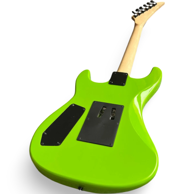 Custom Cinder Snake Green Baretta Finish Floyd Rose Tremolo Electric Guitar - Image 4