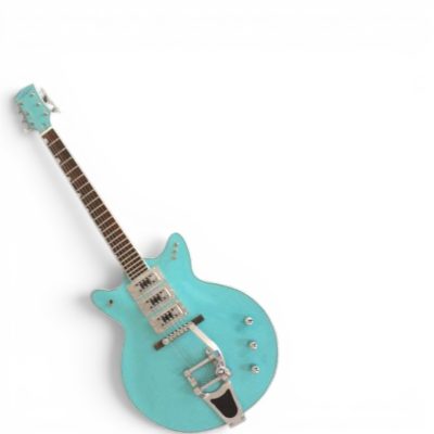 Custom Sovereign Malcolm Young G6131MYF Jet 3 Pickups Electric Guitar Bigsby Tremolo Tetons Teal Triple Jet - Image 2