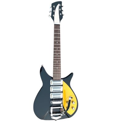 Custom Nova Black Jetglo 325C64 21 Inch Scale Length 6 String Rosewood Fretboard Guitar