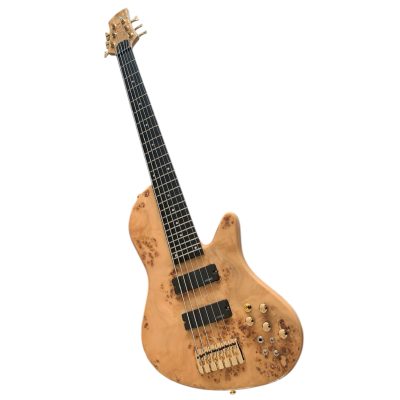 Custom Solis Imperial Natural Birdseye 4 String Bass - Image 2