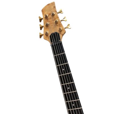 Custom Solis Imperial Natural Birdseye 4 String Bass - Image 4