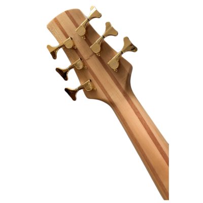 Custom Solis Imperial Natural Birdseye 4 String Bass - Image 5