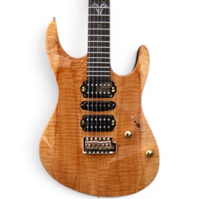 Custom Magnitude Standard Guthrie Honey Burst Burl Wood Electric Guitar