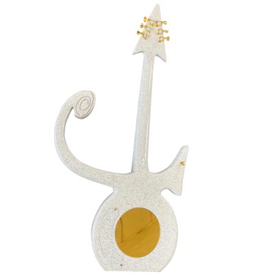 Custom Ember Prince Love Symbol Fretboard White Sparkle Floyd Rose Tremolo Electric Guitar - Image 4
