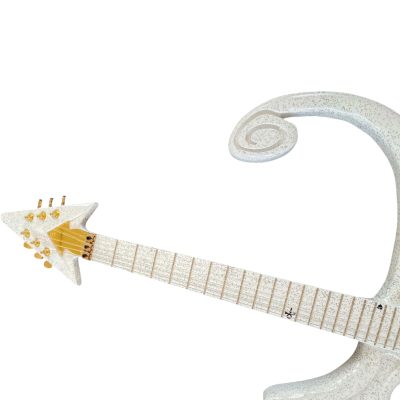 Custom Ember Prince Love Symbol Fretboard White Sparkle Floyd Rose Tremolo Electric Guitar - Image 5